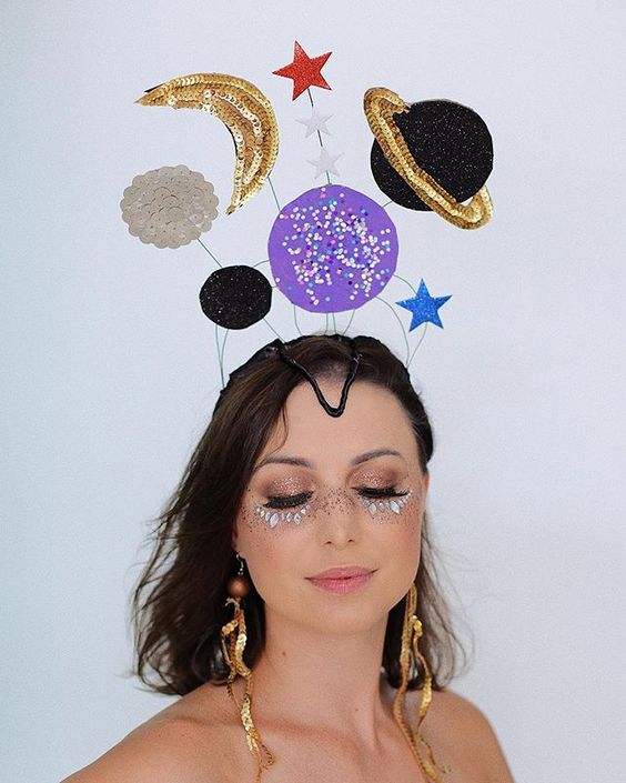 acessórios carnaval 2020 tiara de constelação
