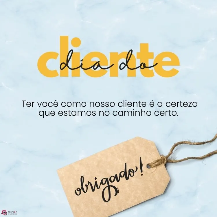 cartão para o dia do cliente