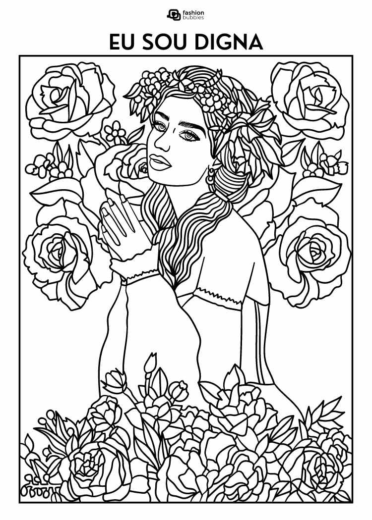 Desenho de mulher para colorir