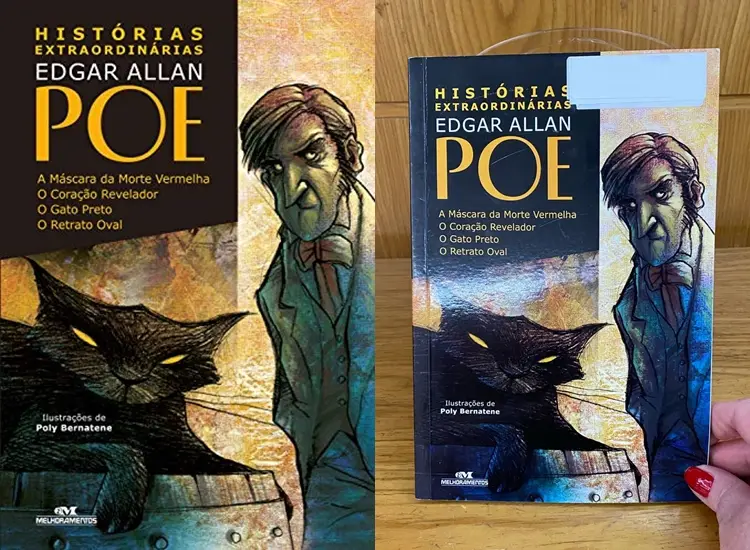 Livro Histórias Extraordinárias de Edgan Allan Poe. Foto do livro Histórias Extraordinárias.