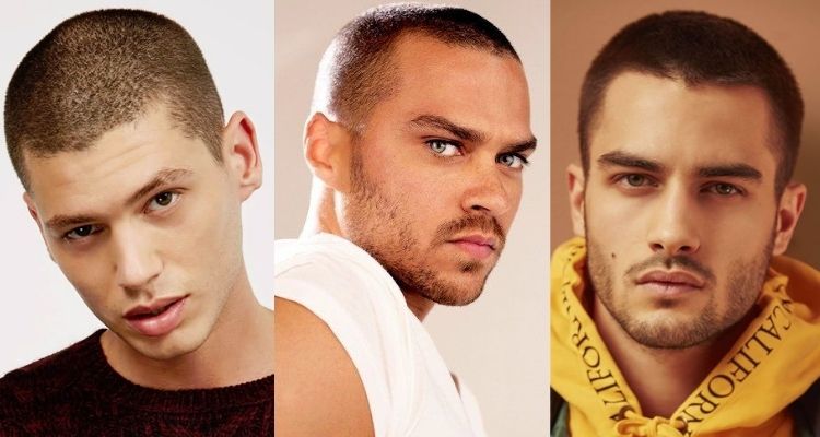 três homens com cabelo buzz cut