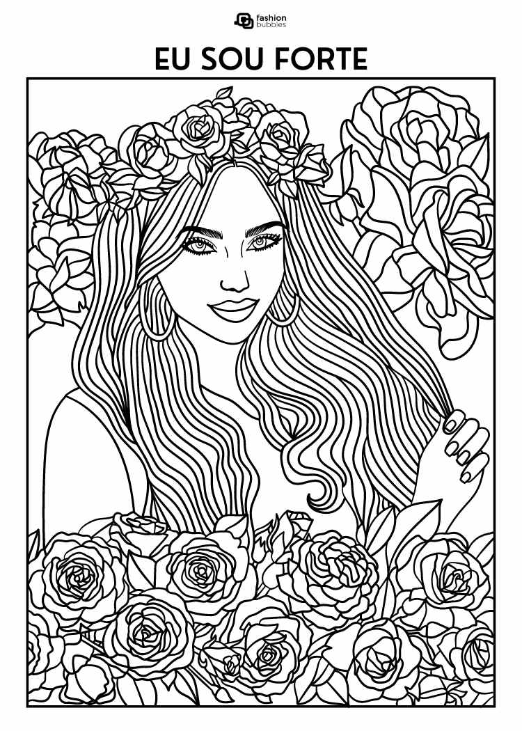 Desenho de mulher para colorir
