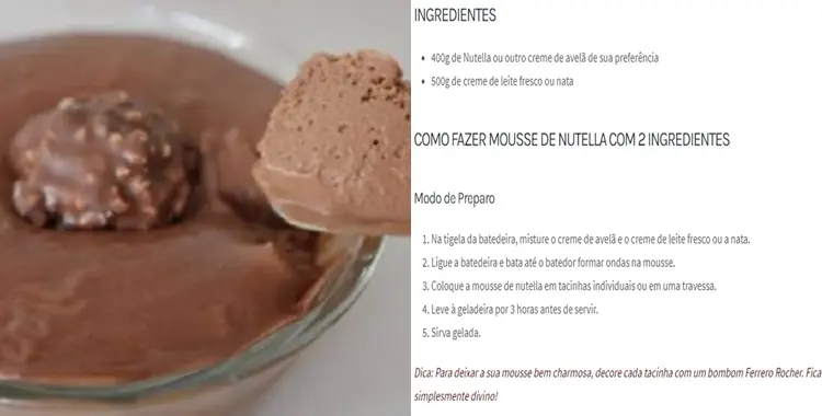 Mousse de Nutella.
