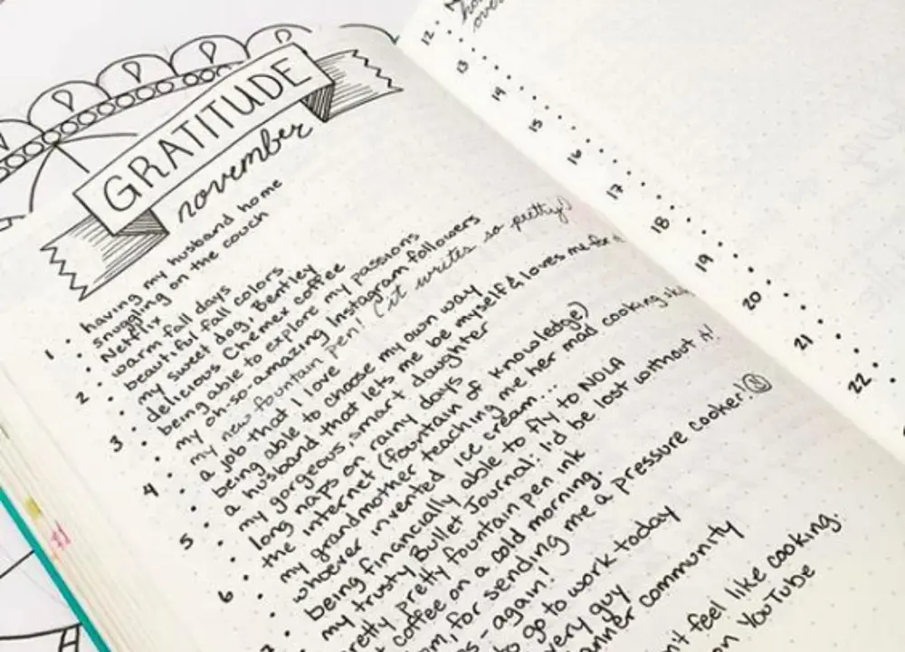 Técnicas de manifestação - caderno da gratidão