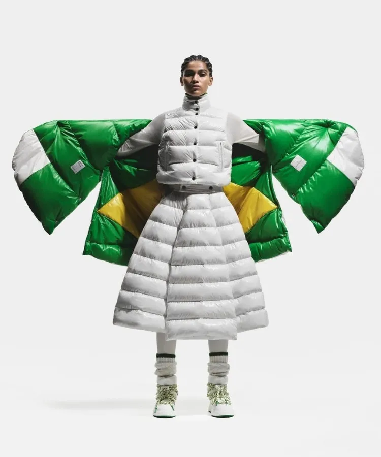 Foto de atleta brasileira usando um dos melhores looks do fim de semana, uniforme das Olimpíadas de Inverno