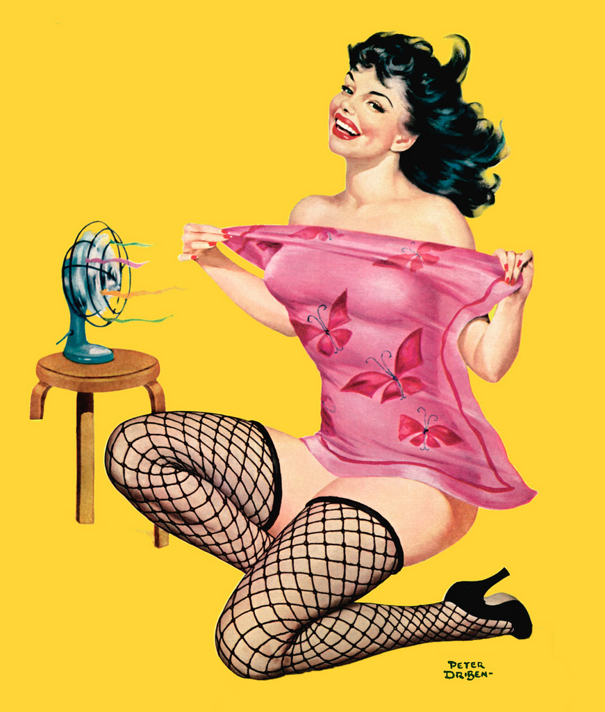 Tendência meia arrastão: pin up por Peter Driben