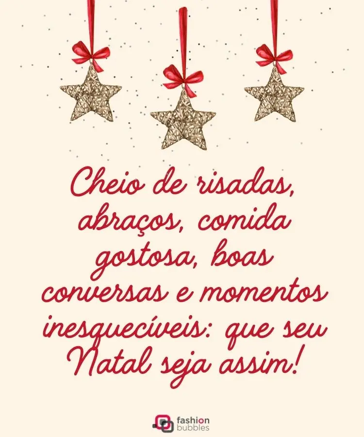 Ilustração de estrelas com mensagem de feliz Natal 