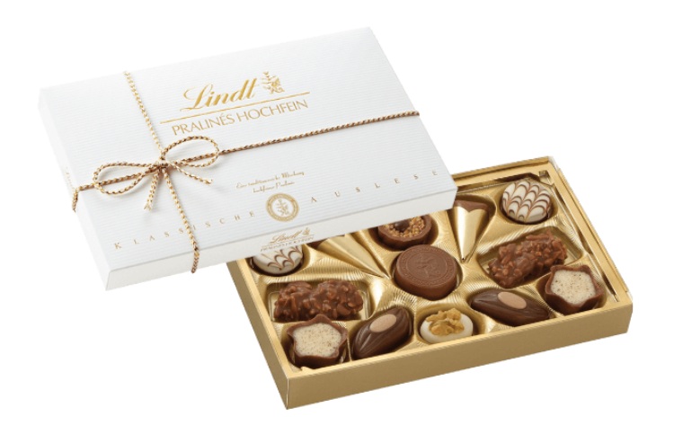 caixa de chocolates lindt