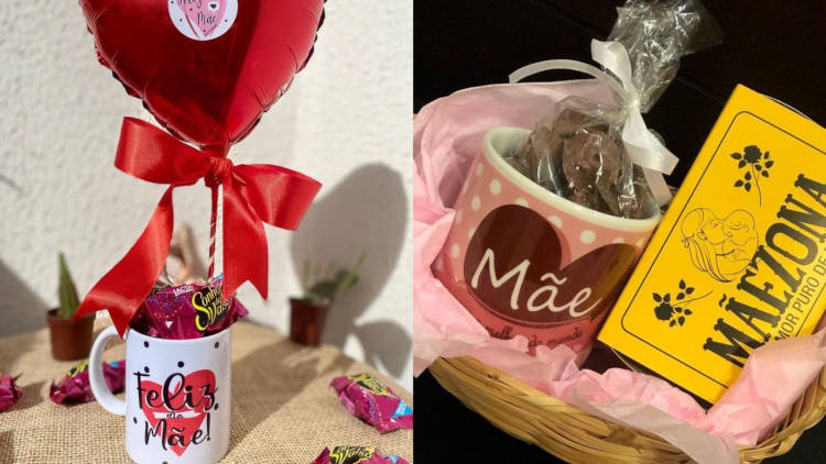 Mini cesta de dia das mães