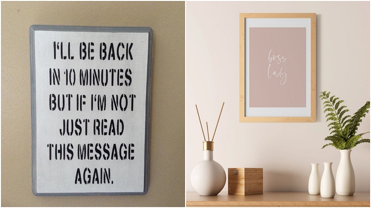 dois quadros decorativos para presentear chefe