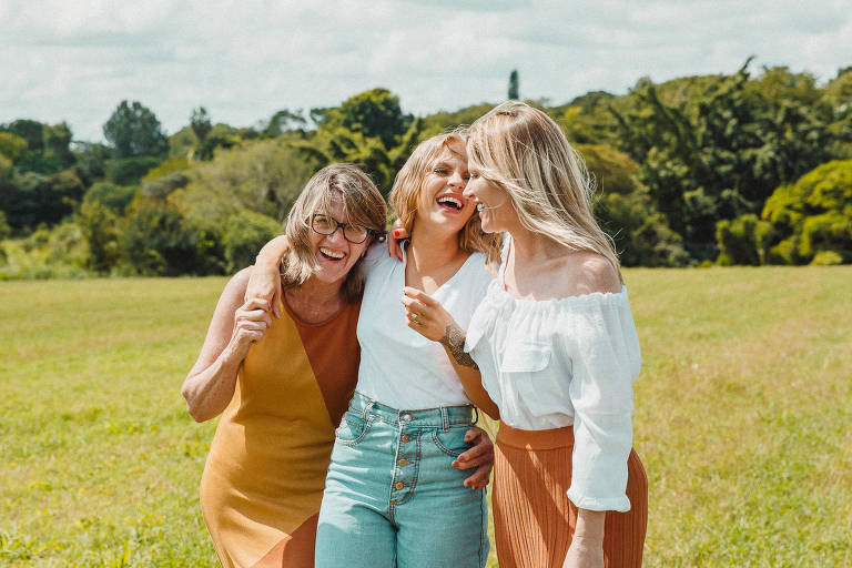 Luísa, a mãe e a avó -Reprodução