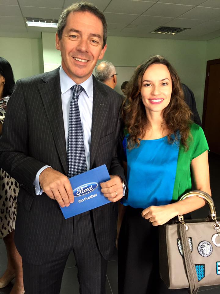 Evento Ford - Steven Armstrong, presidente da Ford Brasil e Denise Pitta