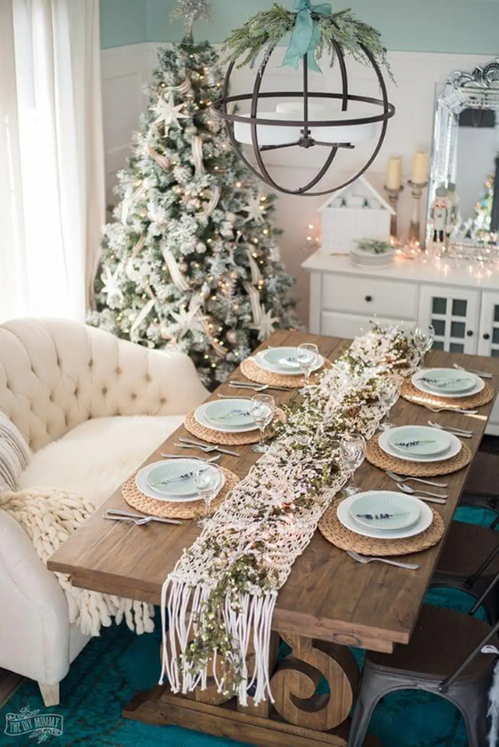 Toalha de mesa ceia de Natal.