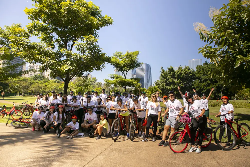 Turma da 5º edição do Bike Day no Parque do Povo