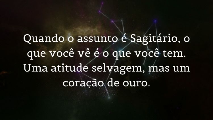Frase para sagitariano sobre foto de céu estrelado
