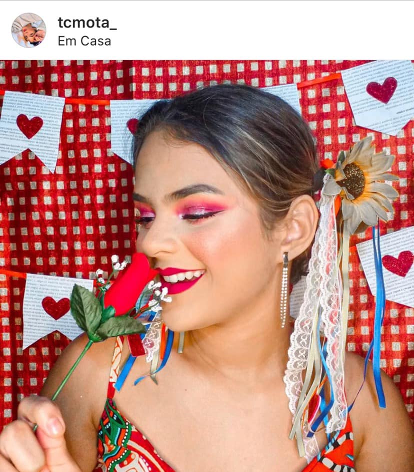 Foto de Make e penteado para festa Junina