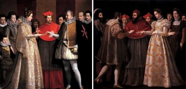 Maria de Médice esposou o Rei Henrique IV e seria a primeira mulher a usar branco em seu casamento.