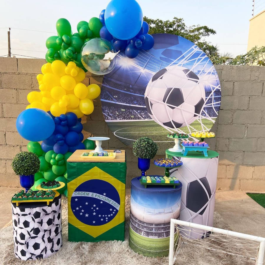 Festa na área externa.