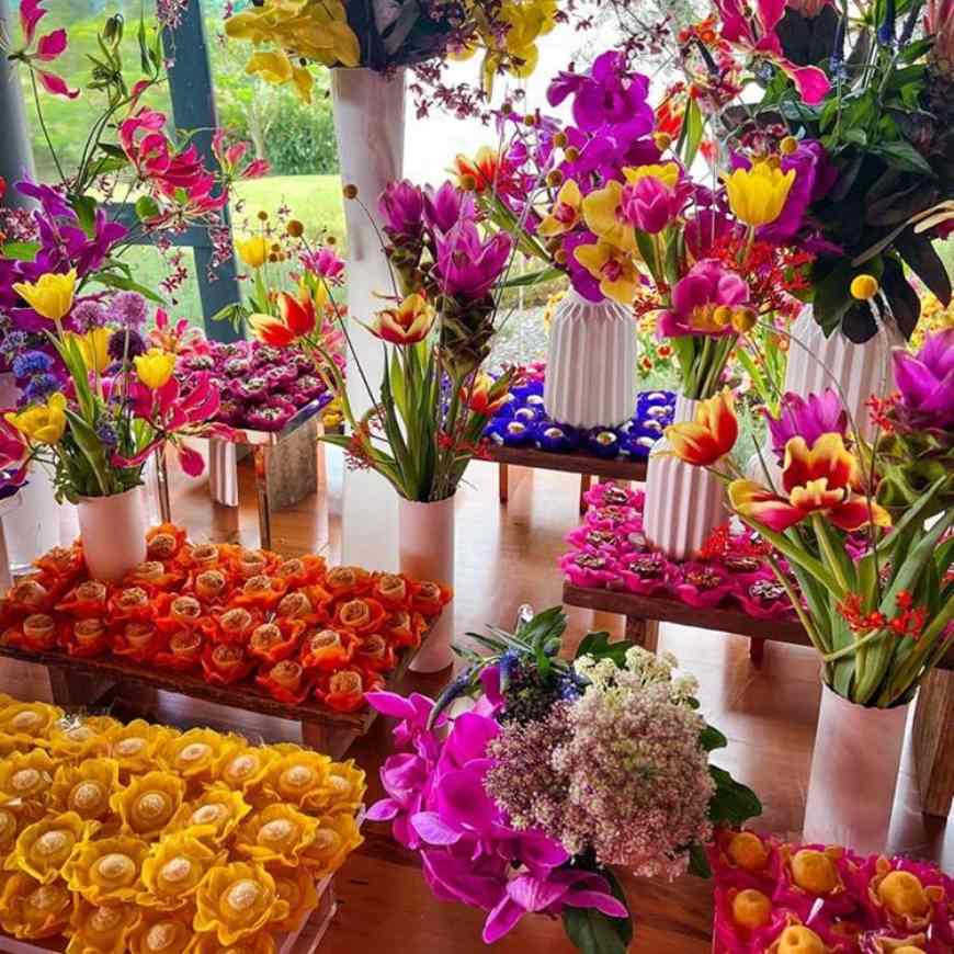 Foto da decoração do casamento.