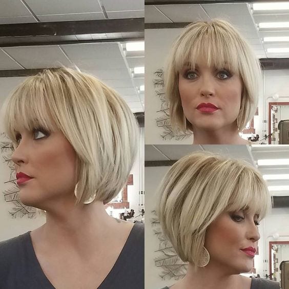 Montagem com 3 fotos do mesmo corte de cabelo curto