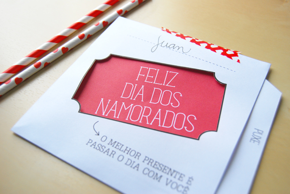 Cartão lindo de Dia dos Namorados tutorial