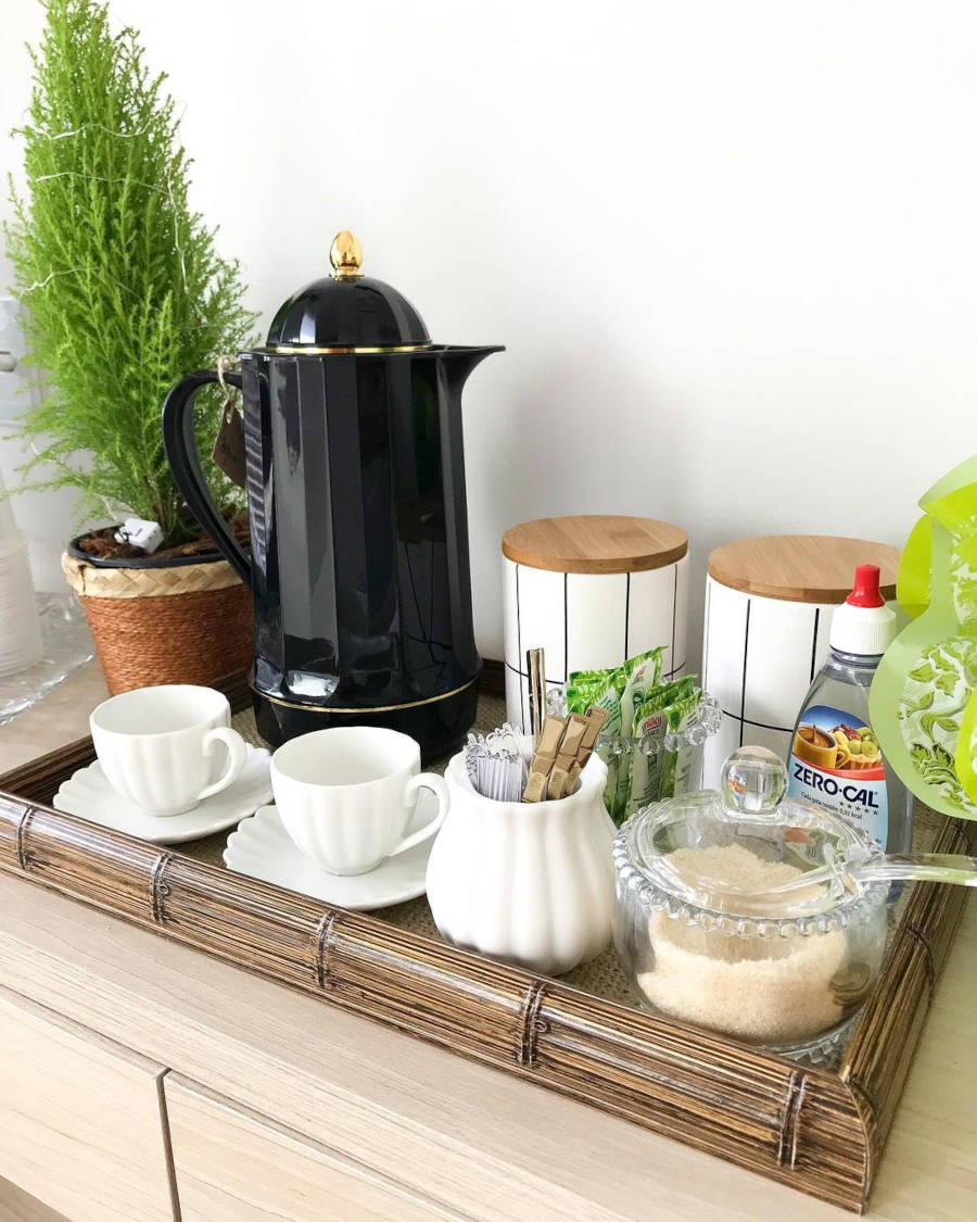 Cantinho do café simples e barato.