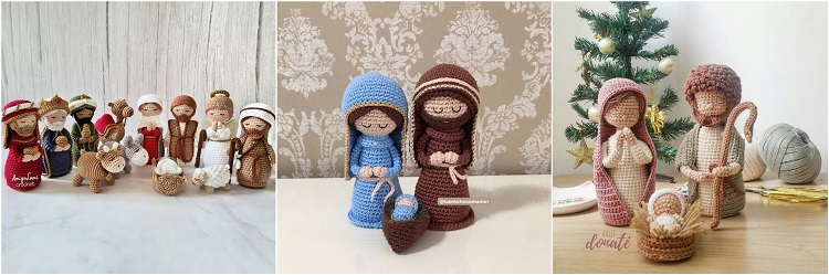 presépio de amigurumi