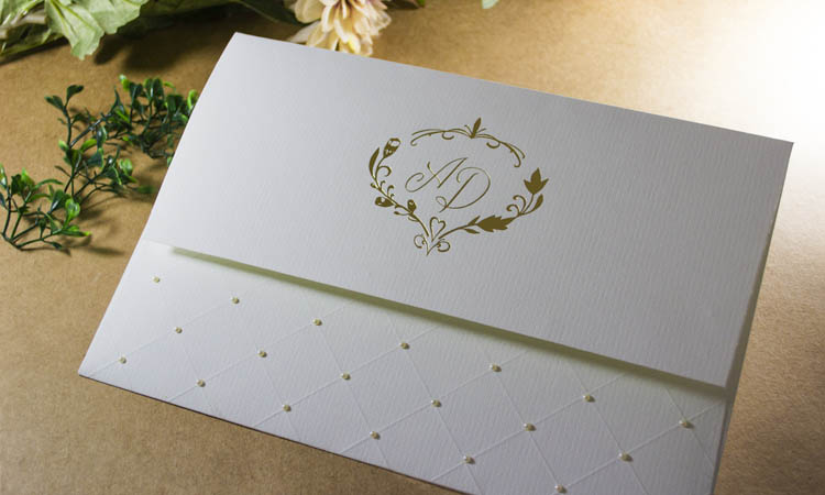 convite de casamento decorado