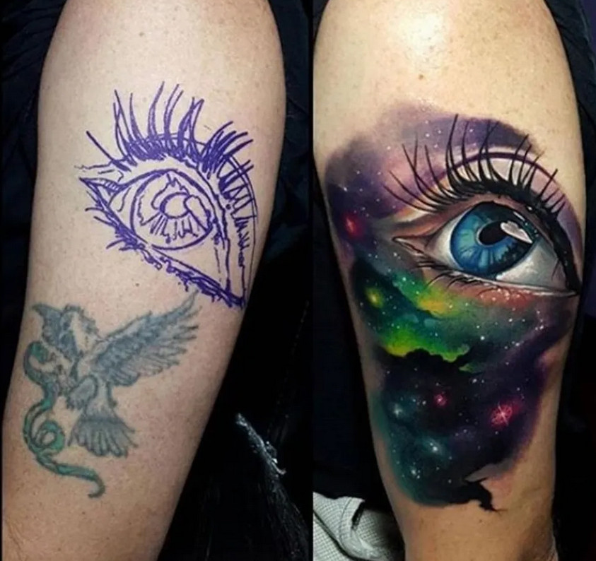 imagem de como cobrir tatuagem no braço
