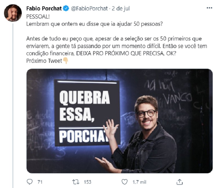 reprodução de tweet