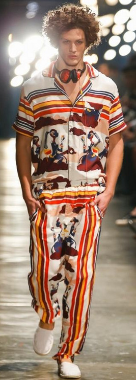 Estampas Masculinas Verão 2017 Murilo Lomas desfila coleção na SPFW N41