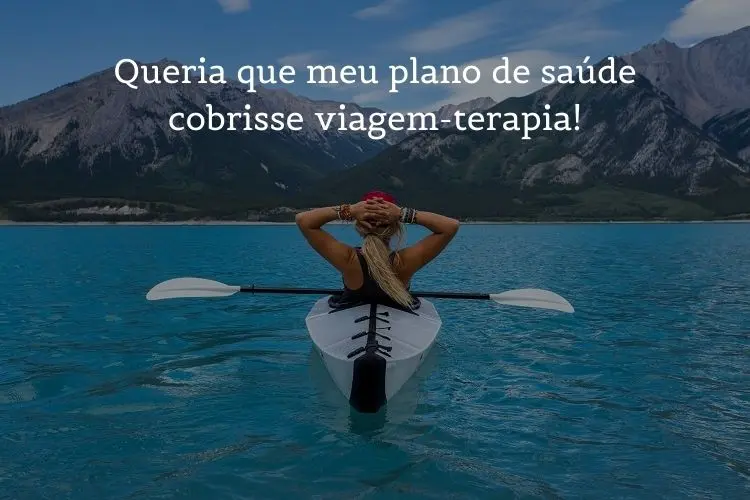 foto de mulher em caiaque com frases de viagem