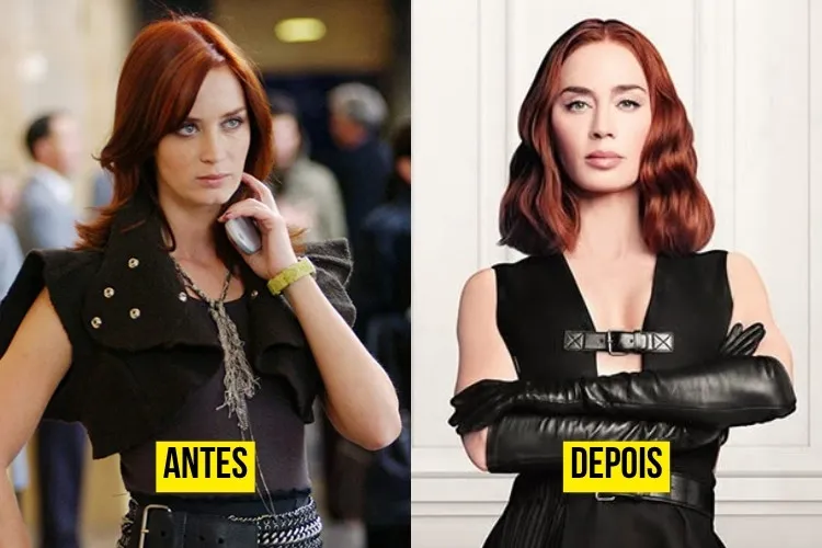 O Diabo Veste Prada antes e depois: Emily Charlton