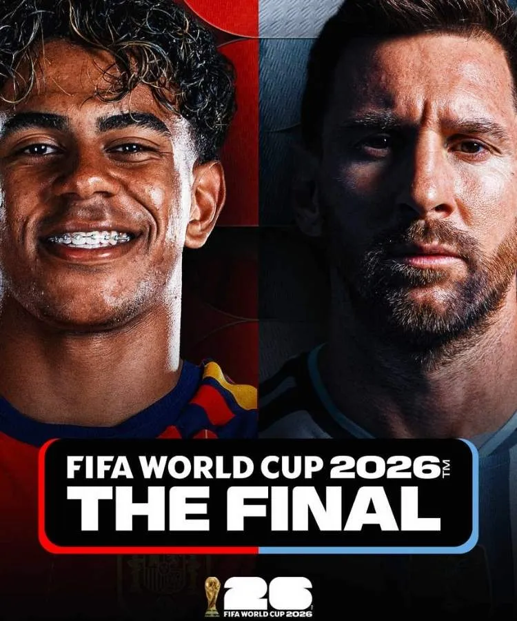 Foto de Lamine Yamal e Lionel Messi para a final da Copa do Mundo 2026