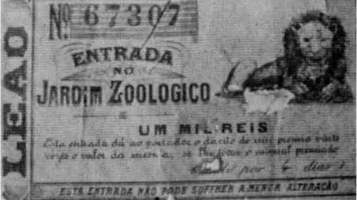 entrada antiga para o zoologico jogo do bicho