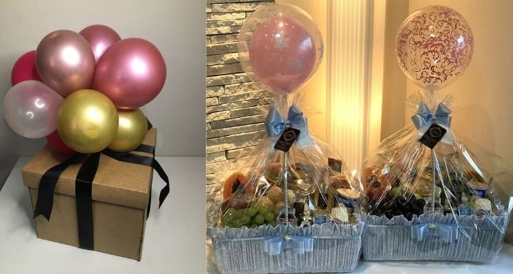 cesta com balões