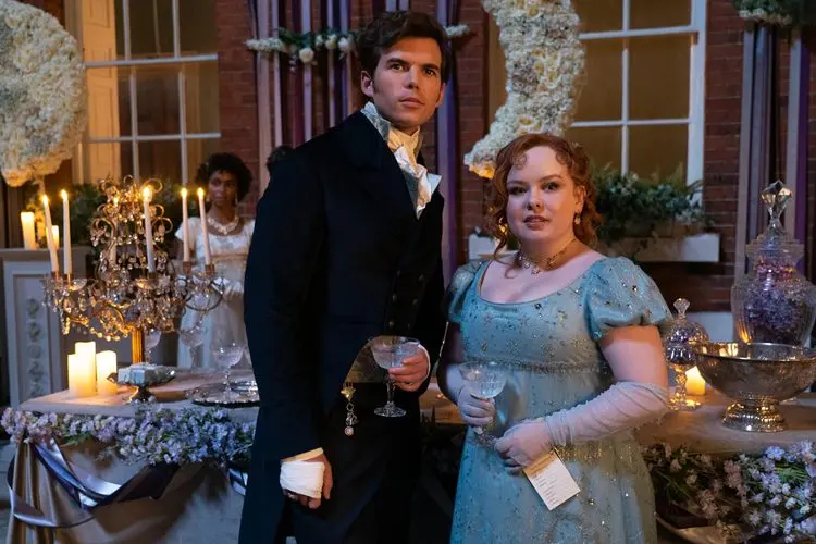 Colin e Penelope em baile em Bridgerton