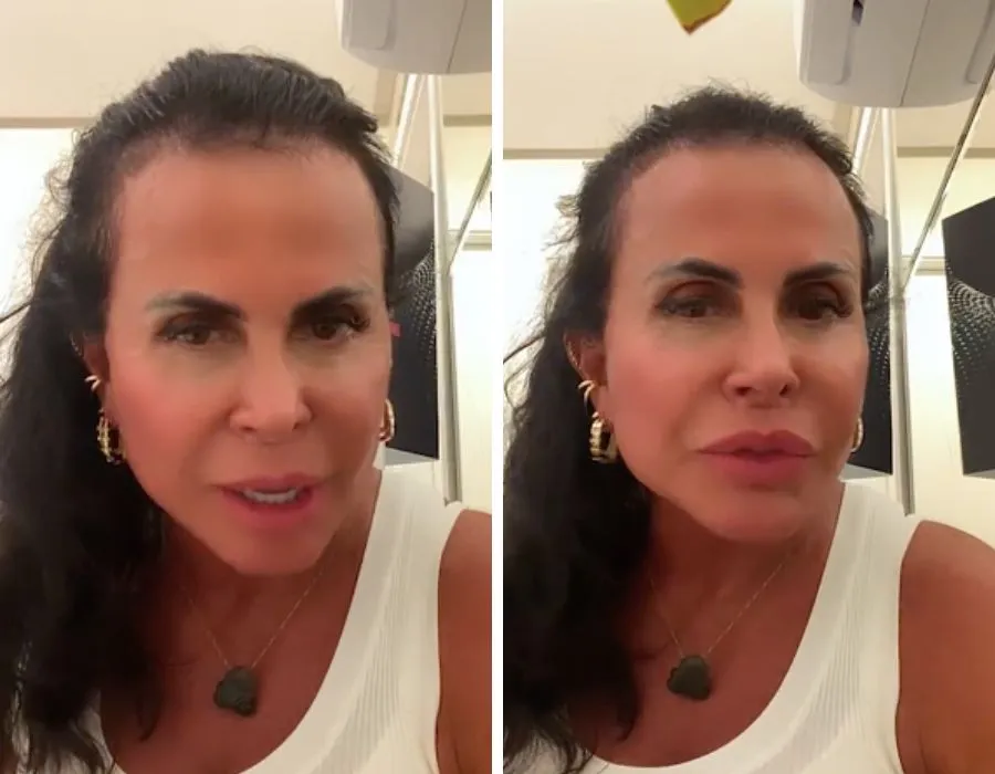 Montagem com fotos de Gretchen