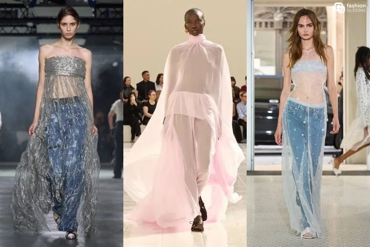Tecido transparente é uma das tendências da Paris Fashion Week Primavera Verão 2027