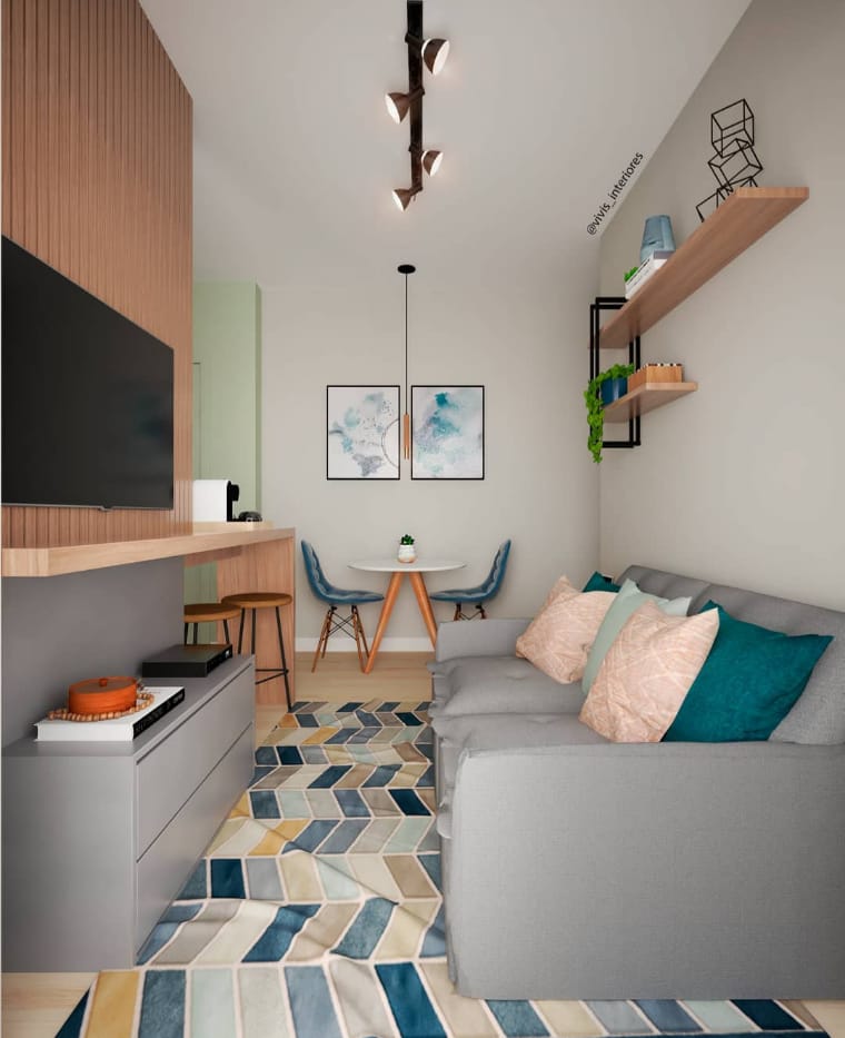 Decoração de sala pequena