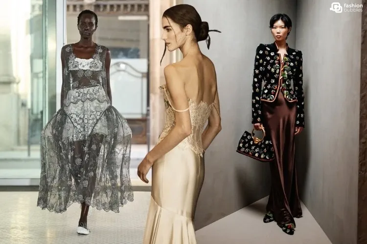 Romantismo aristocrático é uma das tendências da Paris Fashion Week Primavera Verão 2027