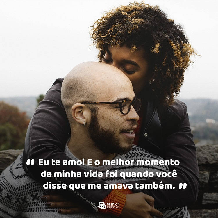 frases de amor em foto de casal