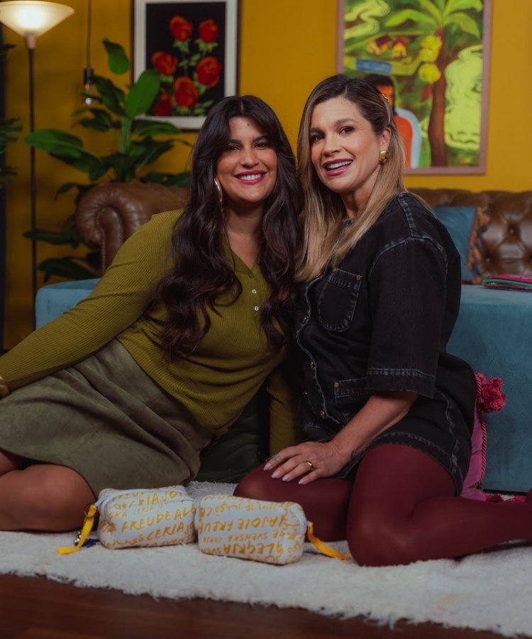 Foto de Flávia Alessandra e Giulia Costa no Dia das Mães da Mary Kay