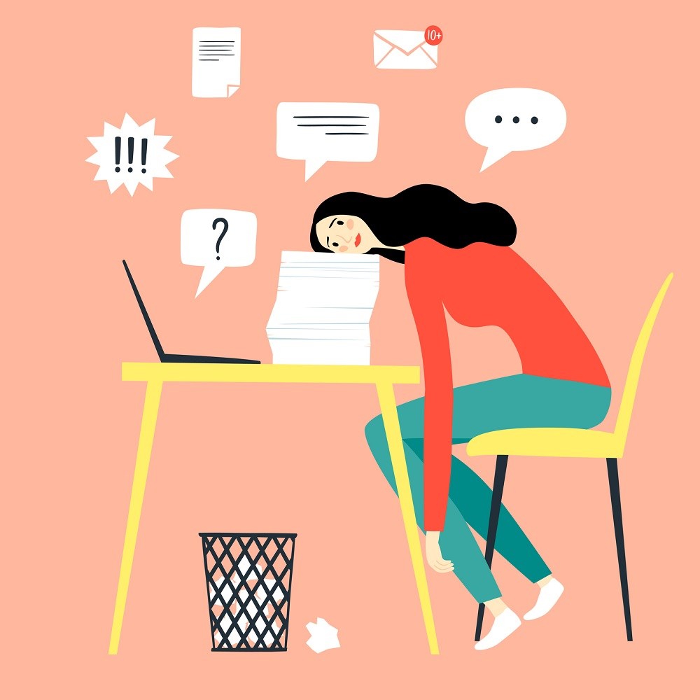 Procrastinação, ilustração.