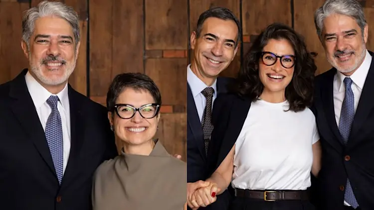 Tanto William Bonner como César Tralli receberam parabéns pelas novas mudanças em suas carreiras na Globo.