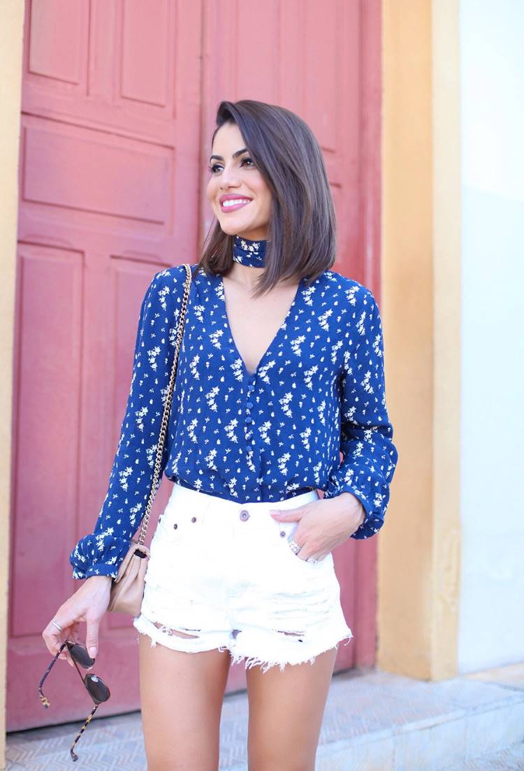 Looks com short jeans branco