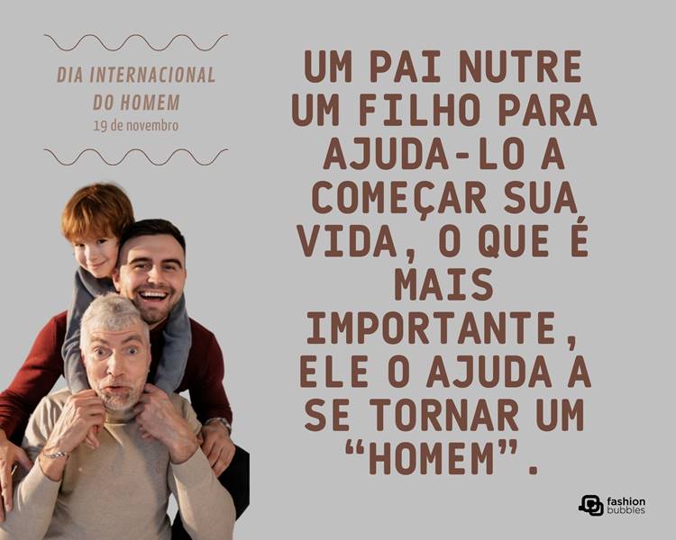Foto com frase sobre a data comemorativa.