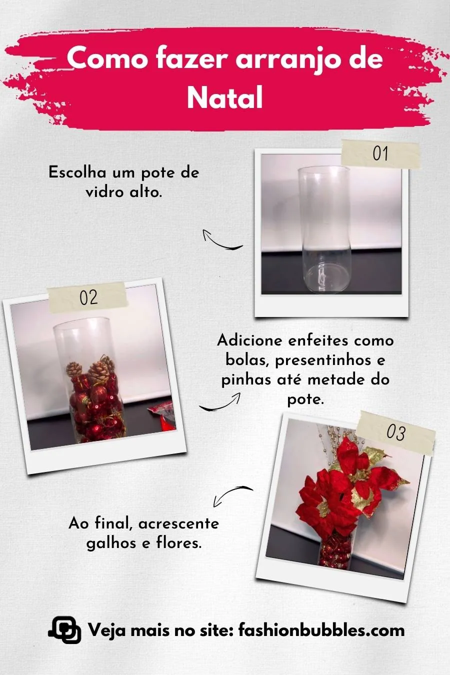 Como fazer arranjo de Natal.