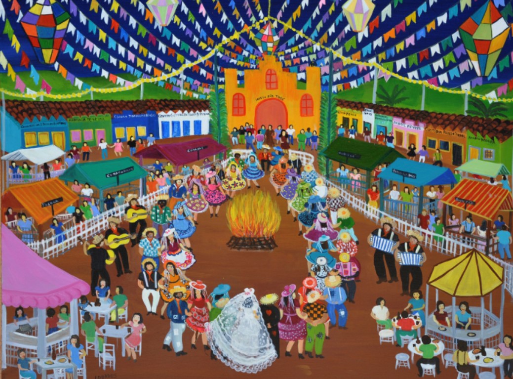 Festa Junina em Art Naif de Lourdes de Deus. História da Festa Junina.