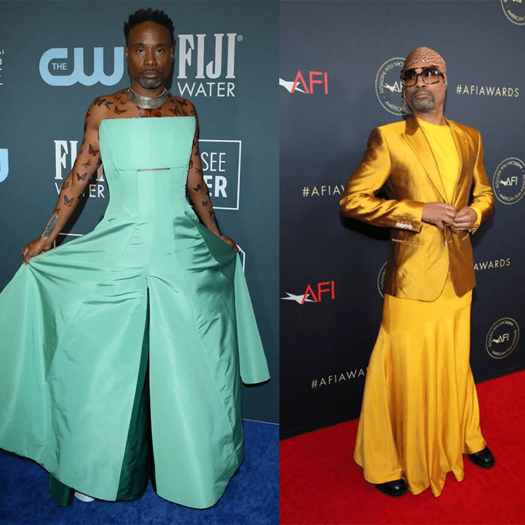 Billy Porter é um ator que constantemente quebra com as expectativas de roupas.
